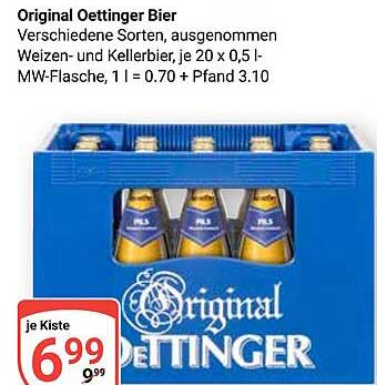 Original Oettinger Bier - 20 x 0,5 l