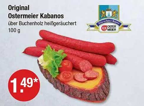 Original Osterrmeier Kabanos über Buchenholz heißgeräuchert 100 g
