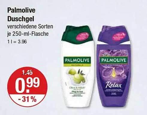 Palmolive Duschgel verschiedene Sorten je 250-ml-Flasche