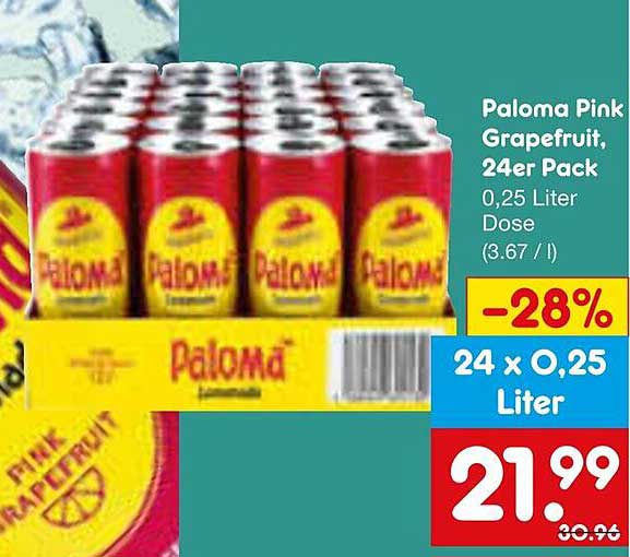 Paloma Pink Grapefruit, 24er Pack