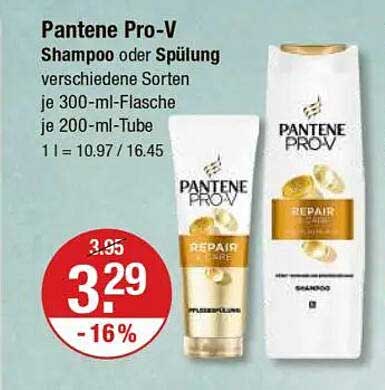 Pantene Pro-V Shampoo oder Spülung, verschiedene Sorten - 300-ml-Flasche oder 200-ml-Tube