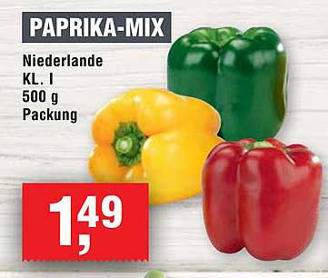 PAPRIKA-MIX - Niederlande KL. I 500 g Packung