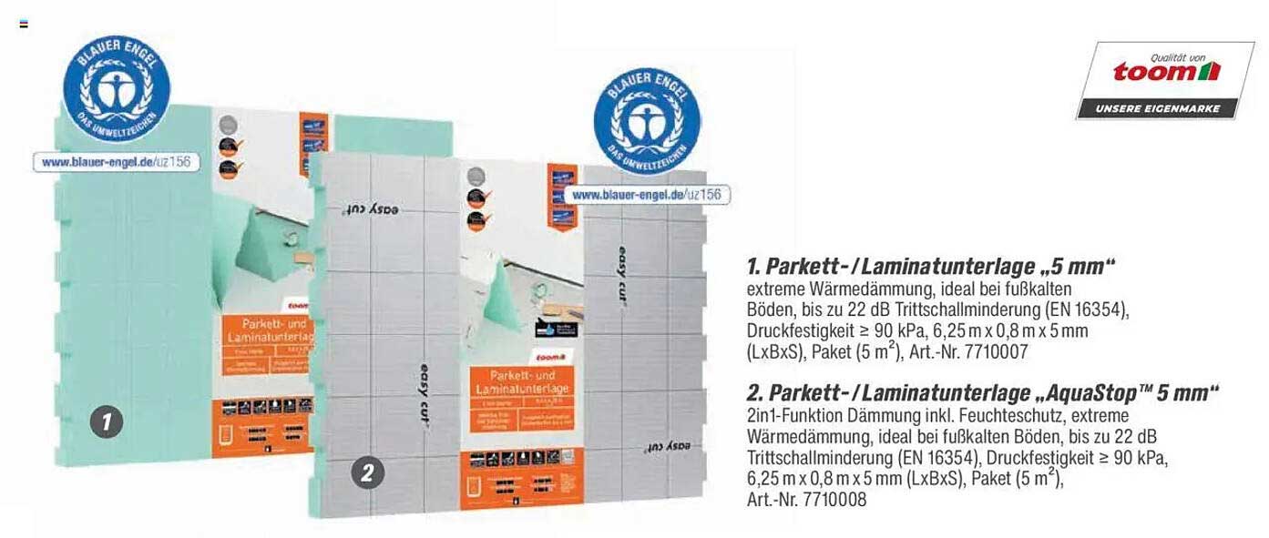 Parkett- / Laminatunterlage "5 mm"