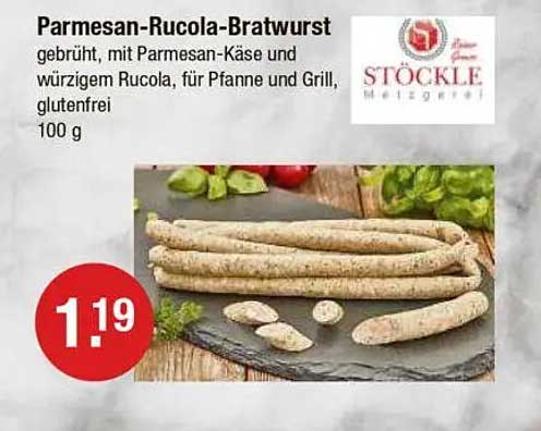 Parmesan-Rucola-Bratwurst