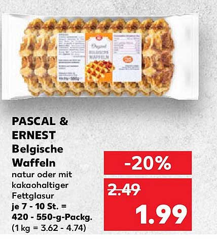 PASCAL & ERNEST Belgische Waffeln - 20% Rabatt