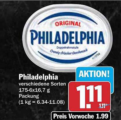 Philadelphia verschiedene Sorten 175-6x16,7 g Packung