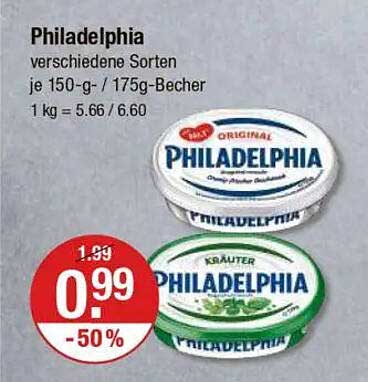 Philadelphia verschiedene Sorten je 150-g / 175-g-Becher