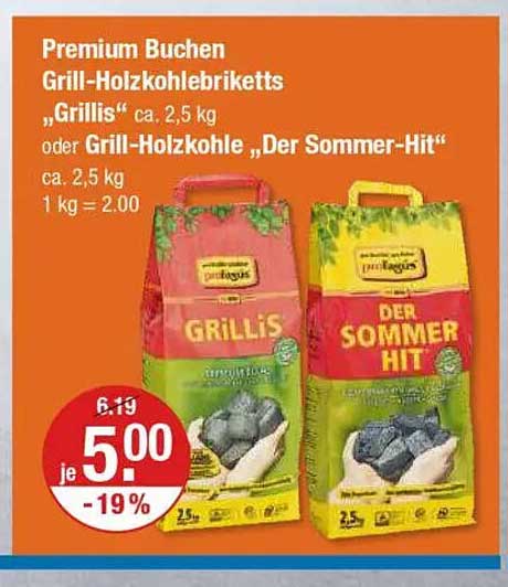 Premium Buchen Grill-Holzkohlebriketts "Grillis" oder "Der Sommer-Hit"