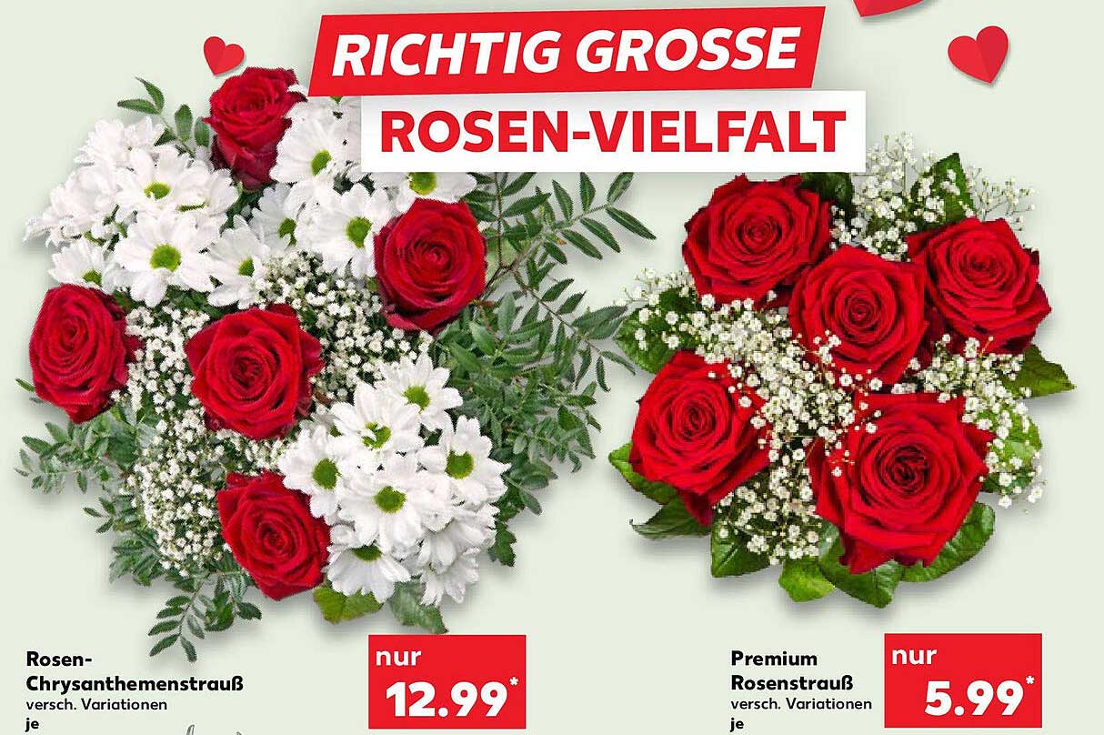 Premium Rosenstrauß - verschiedene Variationen je