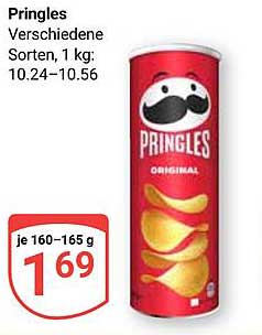 Pringles Verschiedene Sorten, 1 kg