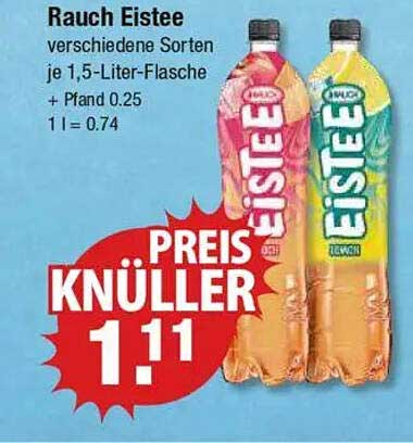 Rauch Eistee verschiedene Sorten je 1,5-Liter-Flasche
