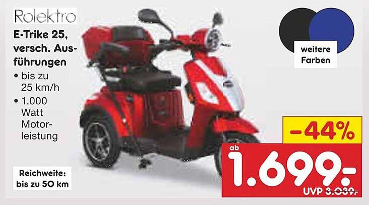 Rolektro E-Trike 25, verschiedene Ausführungen