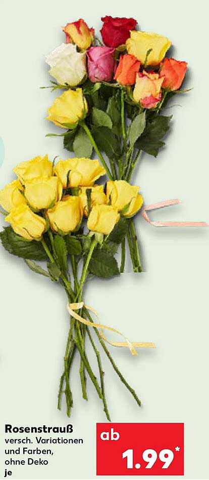 Rosenstrauß – verschiedene Variationen und Farben, ohne Deko je