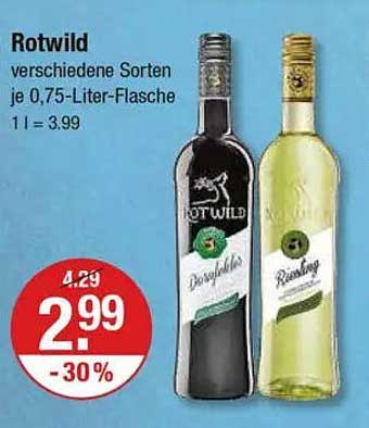 Rotwild verschiedene Sorten je 0,75-Liter-Flasche