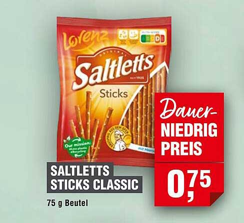 Saltletts Sticks Classic 75 g Beutel