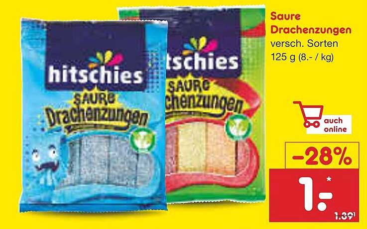 Saure Drachenzungen - verschiedene Sorten 125 g