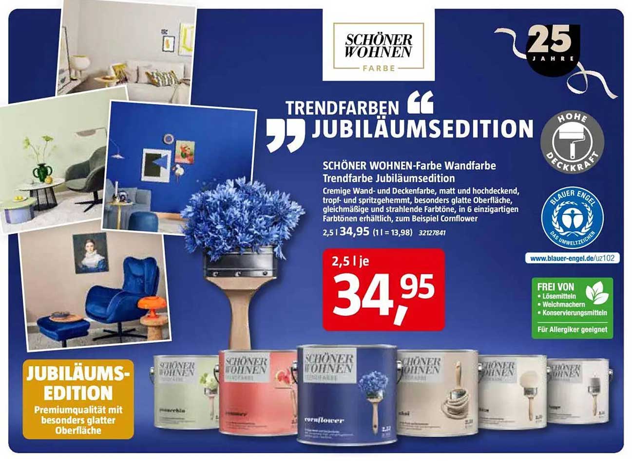 SCHÖNER WOHNEN-Farbe Wandfarbe Trendfarbe Jubiläumsedition