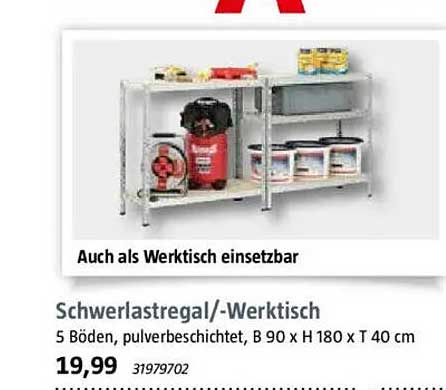 Schwerlastregal/-Werk Tisch