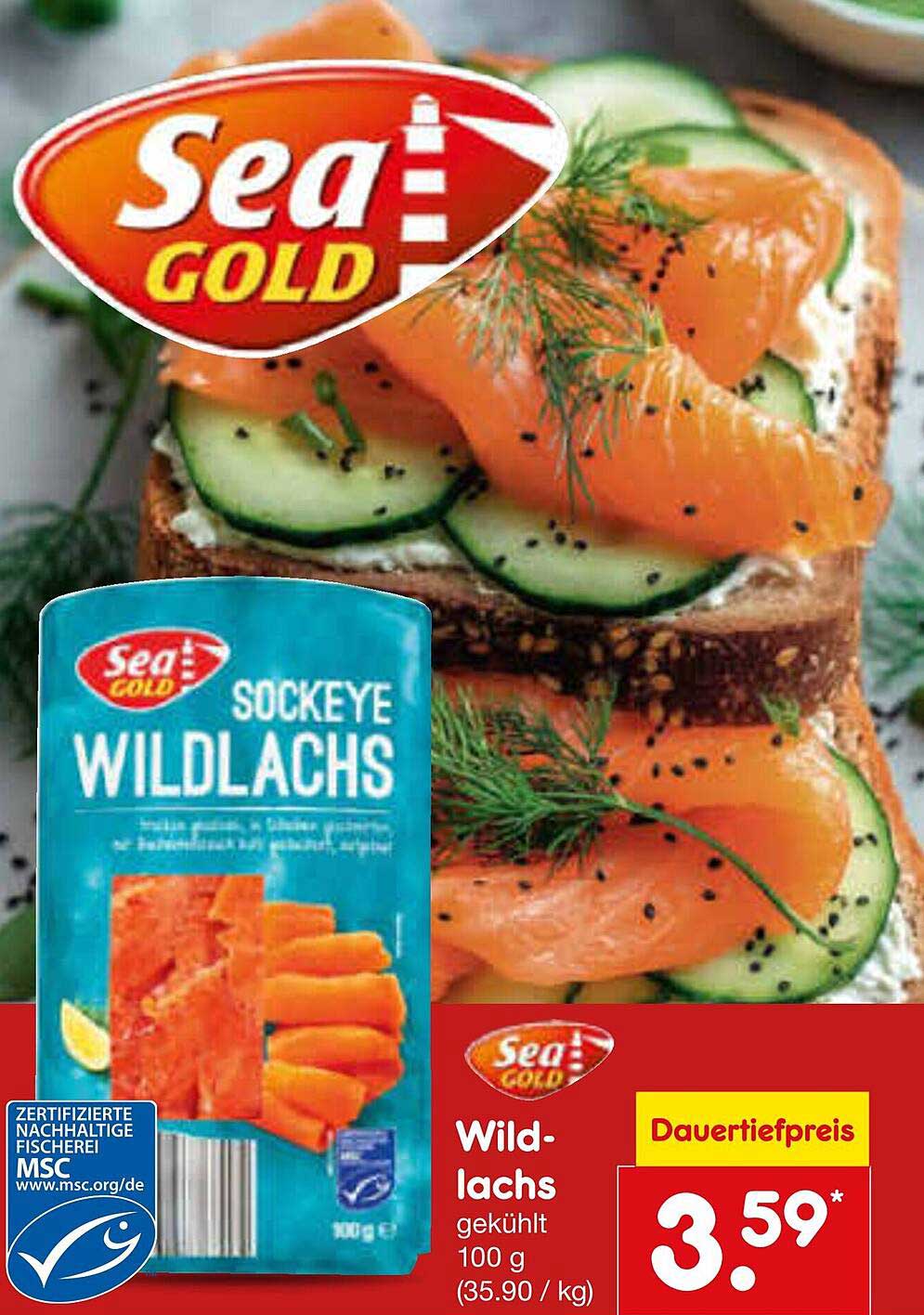 Sea Gold Sockeye Wildlachs 100 g