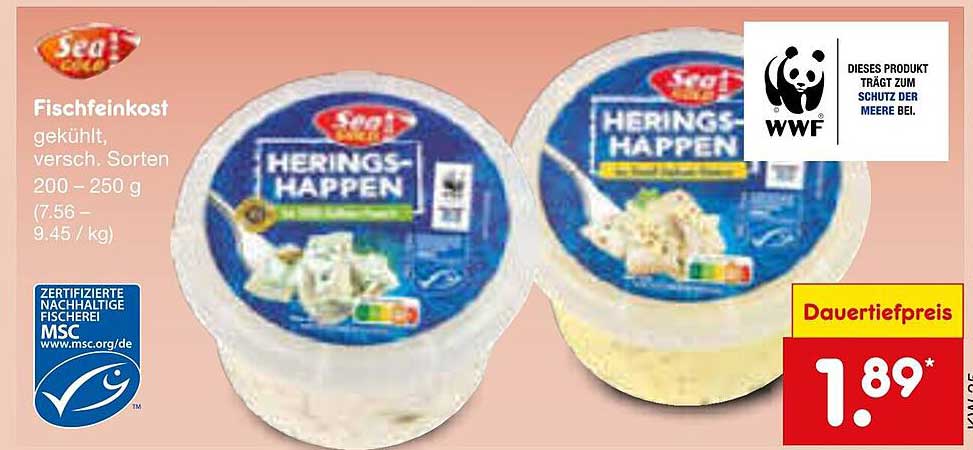 Sea's Gift Herings-Happen Fischfeinkost 200-250 g