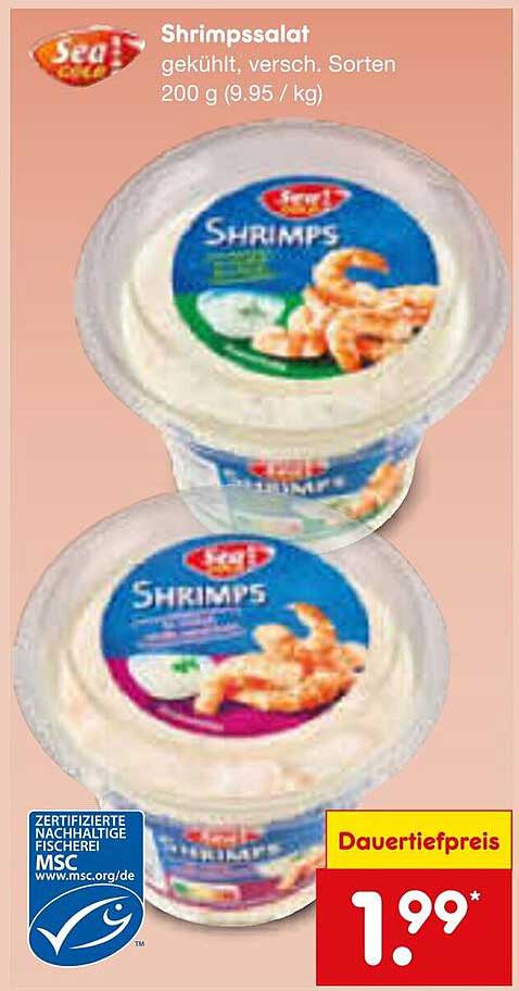 Shrimpssalat gekühlt, verschiedene Sorten 200 g