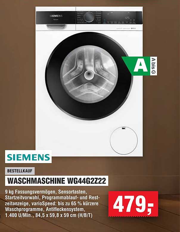 SIEMENS WASCHMASCHINE WG44GZ222