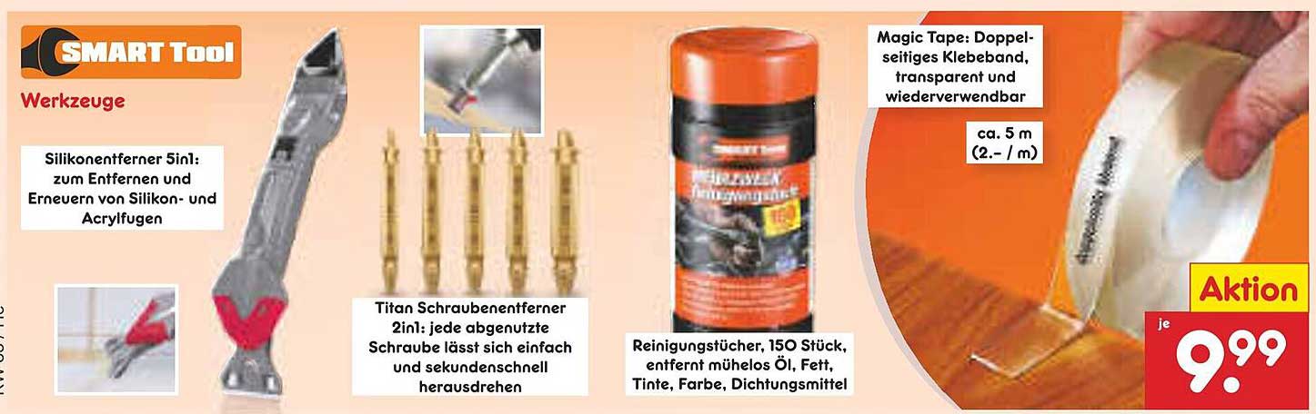 SMART Tool Magic Tape - Doppel-seitiges Klebeband, 5 m