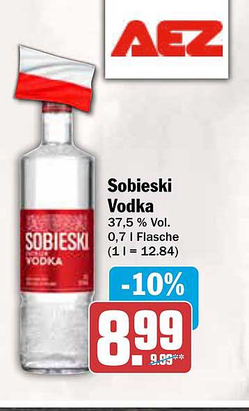 Sobieski Vodka 0,7 l - 10% Rabatt
