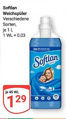 Softlan Weichspüler Verschiedene Sorten, je 1 l
