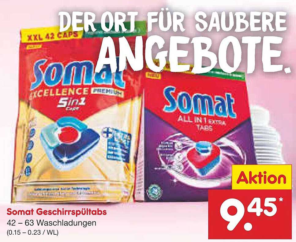 Somat Geschirrspültabs 42 – 63 Waschladungen