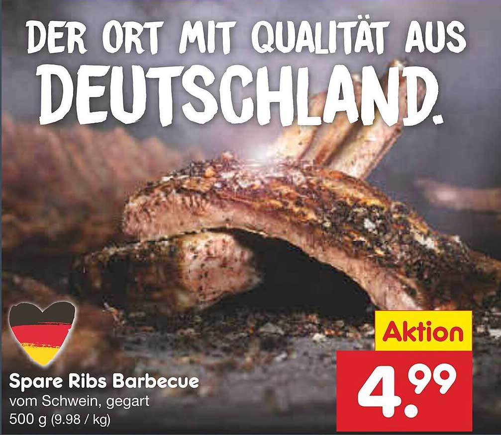 Spare Ribs Barbecue vom Schwein, gegart
