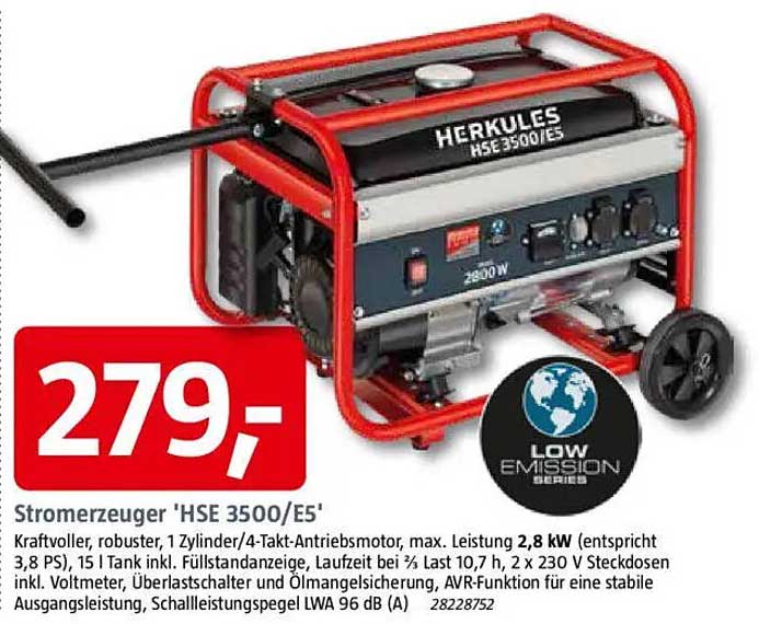 Stromerzeuger 'HSE 3500/E5'
