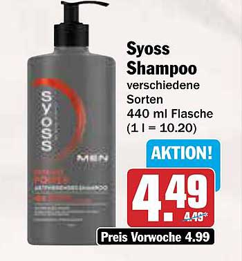 Syoss Shampoo verschiedene Sorten 440 ml Flasche