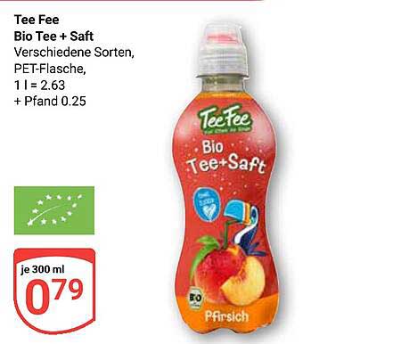 Tee Fee Bio Tee + Saft - Verschiedene Sorten, PET-Flasche
