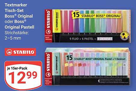 Textmarker Tisch-Set Boss® Original oder Boss® Original Pastell
