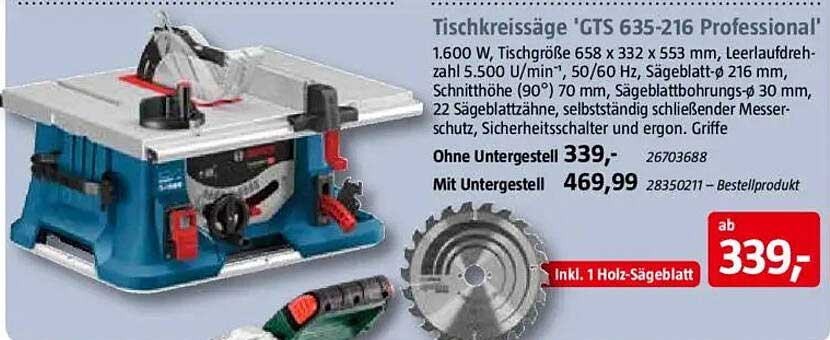Tischkreissäge 'GTS 635-216 Professional'