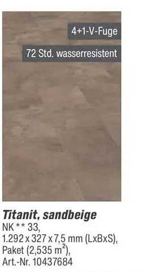 Titanit, sandbeige - 72 Std. wasserresistent