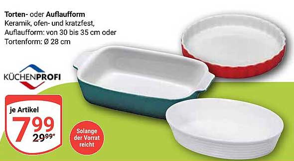 Torten- oder Auflaufform - Keramik, ofen- und kratzfest