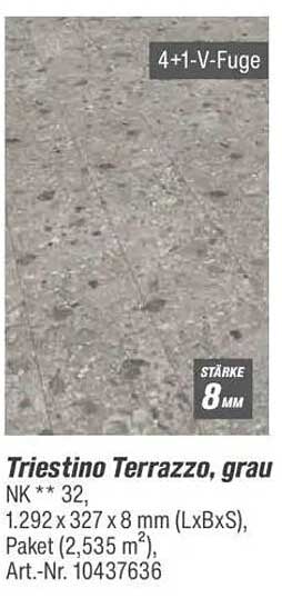 Triestino Terrazzo, grau