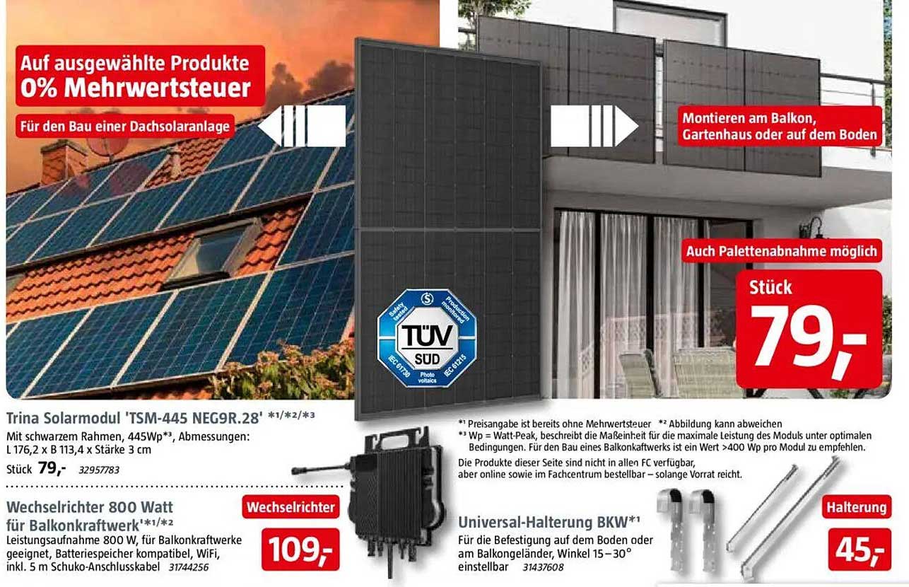 Trina Solarmodul 'TSM-445 NEG9R.28' - Stück 79,-