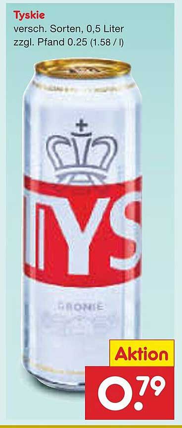 Tyskie 0,5 Liter, verschiedene Sorten