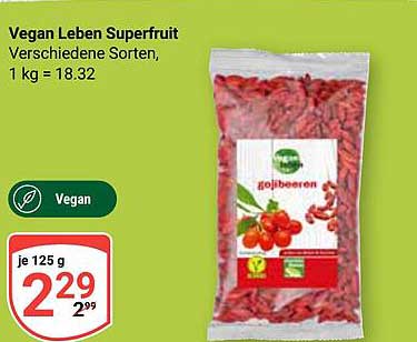 Vegan Leben Superfruit - Verschiedene Sorten, 125 g