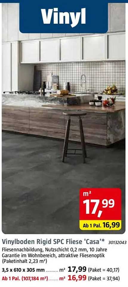 Vinylboden Rigid SPC Fliese 'Casa'*