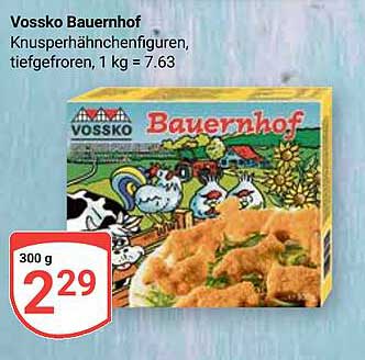 Vossko Bauernhof Knusperhähnchenfiguren, tiefgefroren