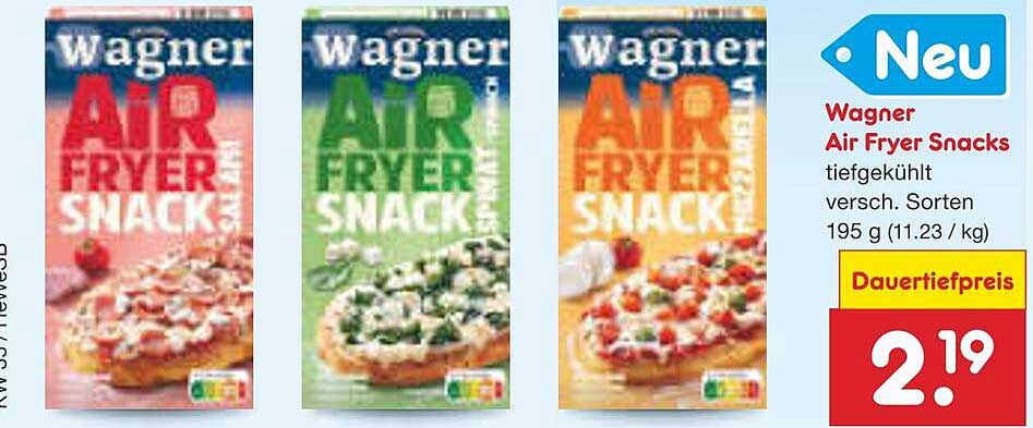Wagner Air Fryer Snacks - verschiedene Sorten, 195 g