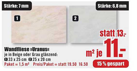 Wandfliese »Uranus«