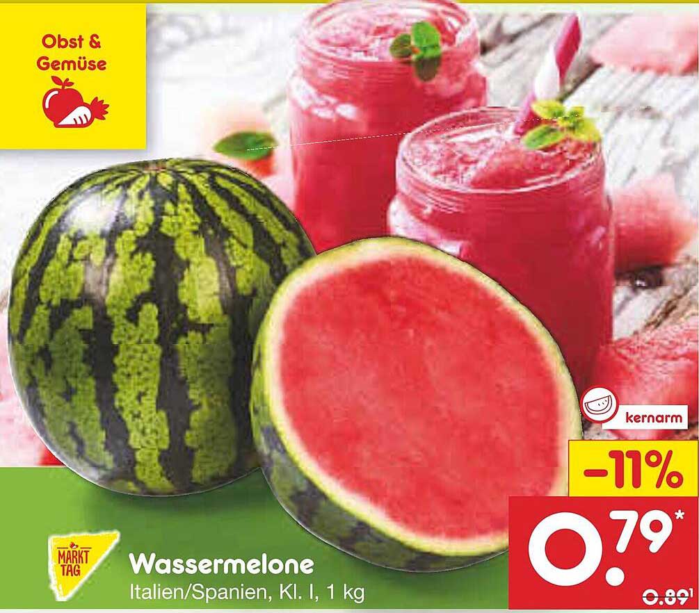 Wassermelone Italien/Spanien, Kl. I, 1 kg