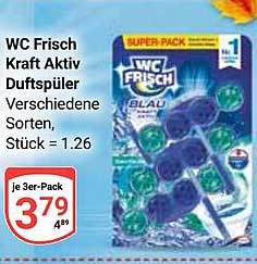 WC Frisch Kraft Aktiv Duftspüler, 3er-Pack