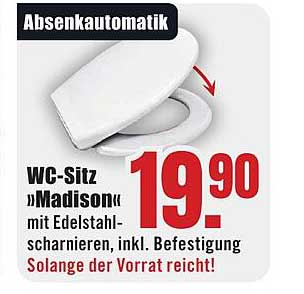 WC-Sitz »Madison« mit Edelstahl-Scharnieren
