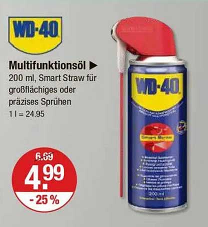 WD-40 Multifunktionsöl 200 ml mit Smart Straw